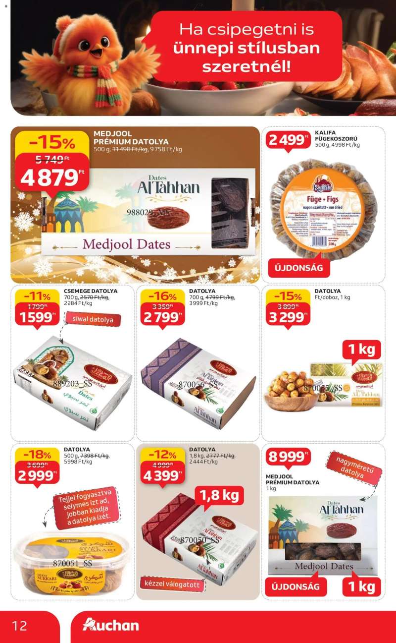 Auchan Karácsonyi prémium élelmiszer hipermarket ajánlataink 12 oldal