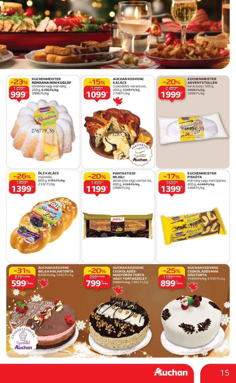 Auchan Karácsonyi prémium élelmiszer hipermarket ajánlataink 15 oldal