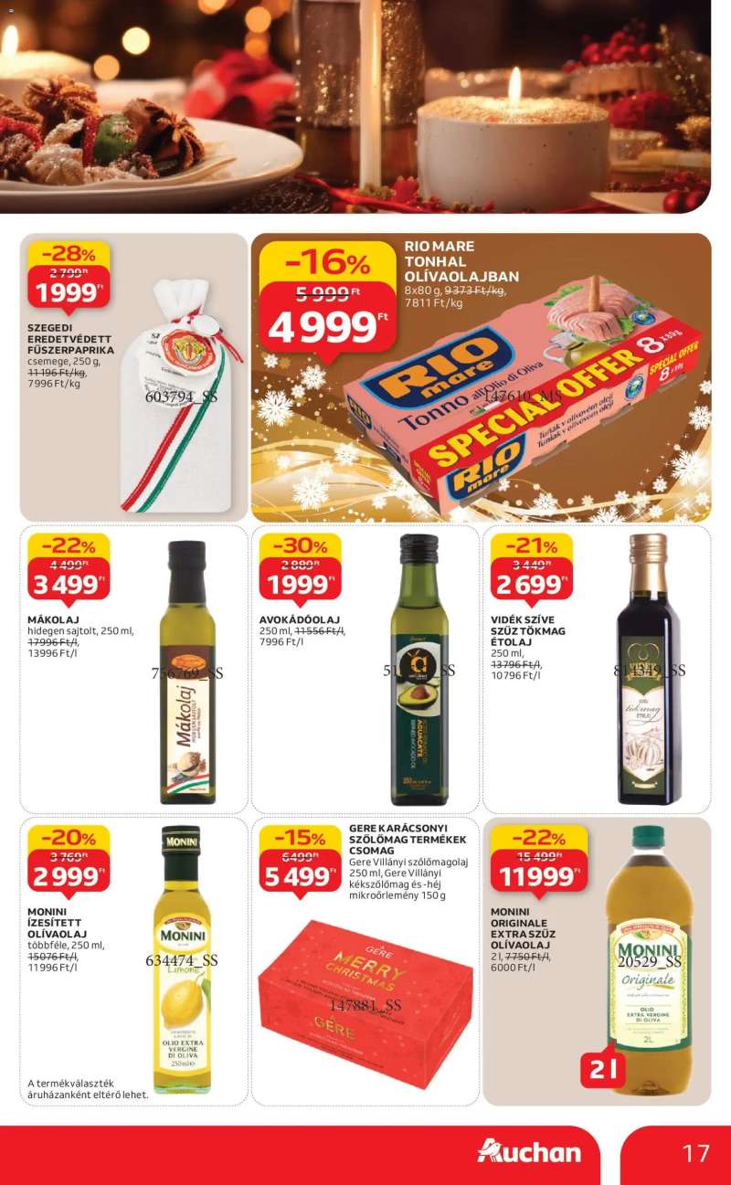 Auchan Karácsonyi prémium élelmiszer hipermarket ajánlataink 17 oldal