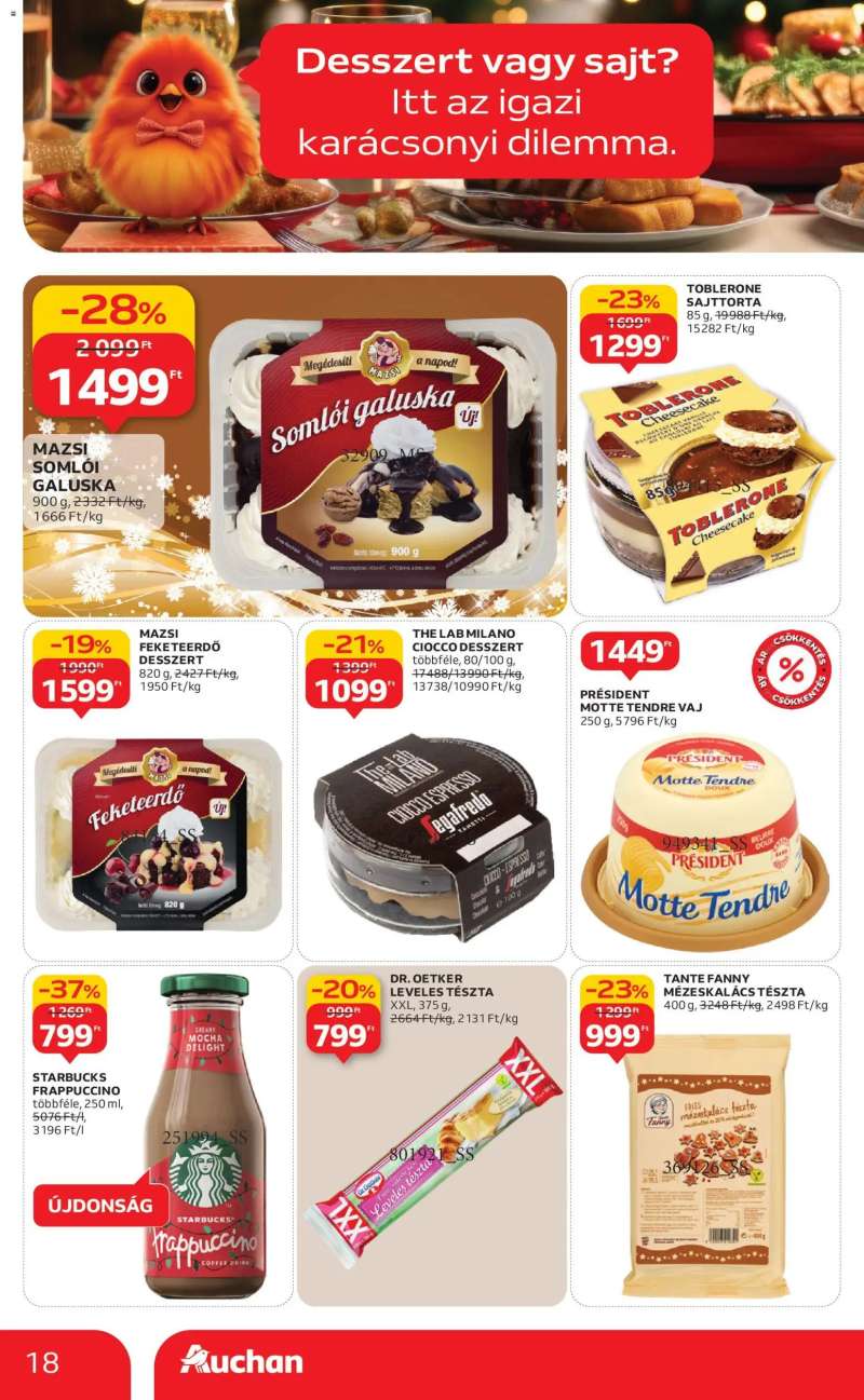 Auchan Karácsonyi prémium élelmiszer hipermarket ajánlataink 18 oldal