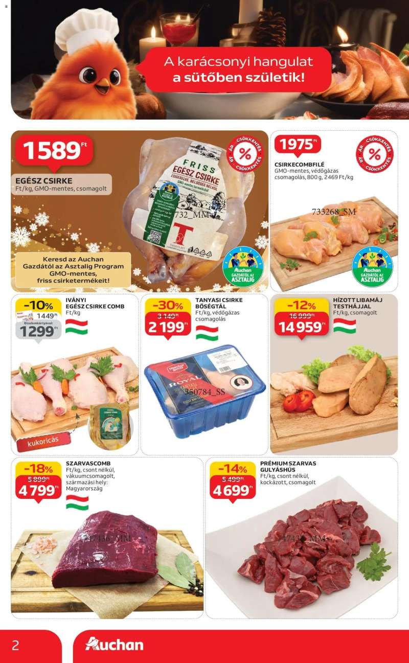 Auchan Karácsonyi prémium élelmiszer hipermarket ajánlataink 2 oldal