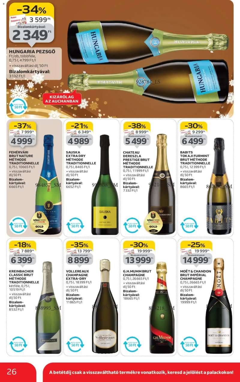 Auchan Karácsonyi prémium élelmiszer hipermarket ajánlataink 26 oldal