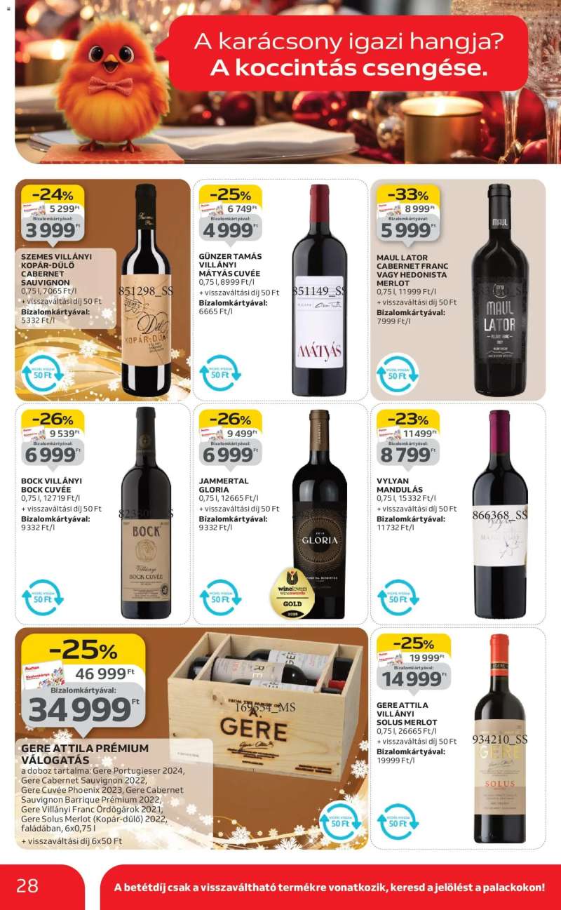 Auchan Karácsonyi prémium élelmiszer hipermarket ajánlataink 28 oldal