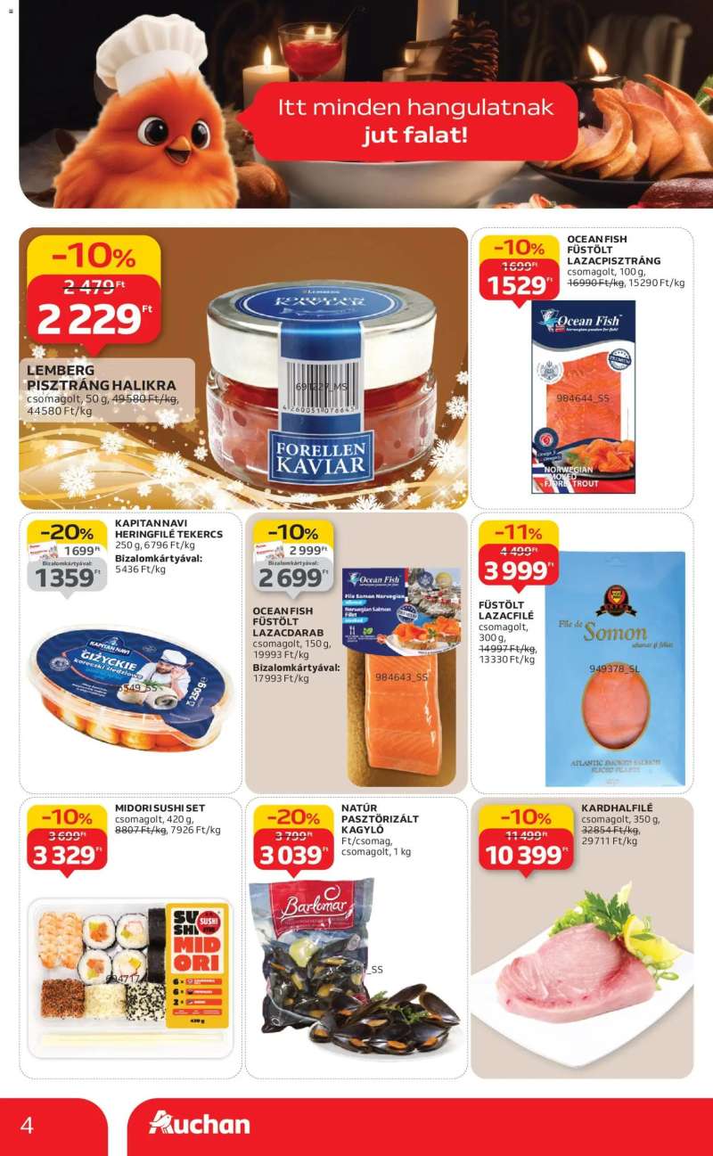 Auchan Karácsonyi prémium élelmiszer hipermarket ajánlataink 4 oldal