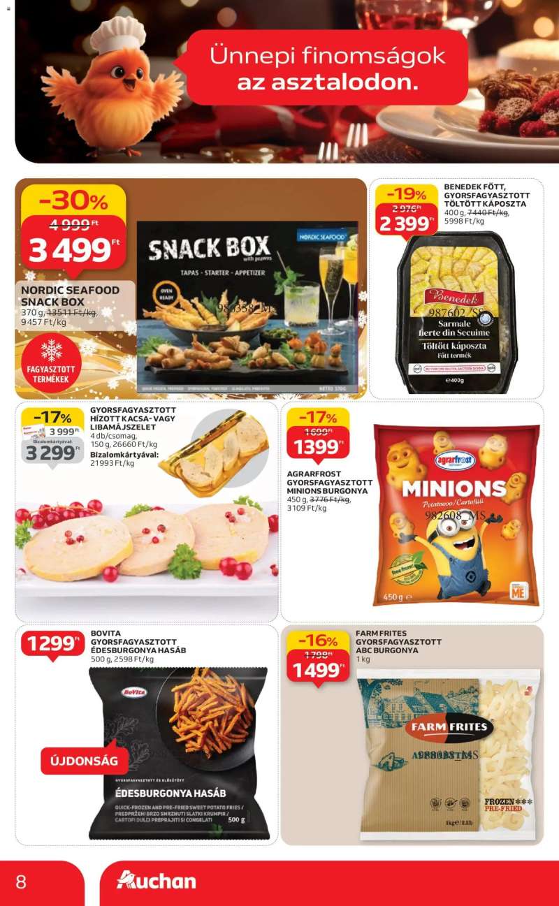 Auchan Karácsonyi prémium élelmiszer hipermarket ajánlataink 8 oldal