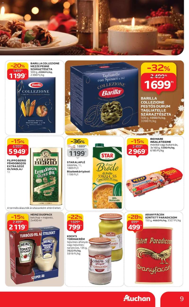 Auchan Karácsonyi prémium élelmiszer hipermarket ajánlataink 9 oldal