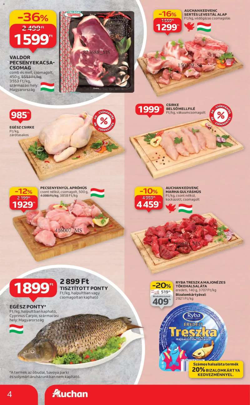 Auchan Akciós újság Auchan 4 oldal
