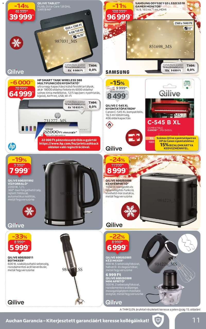 Auchan Elektronikai ajánlataink 11 oldal
