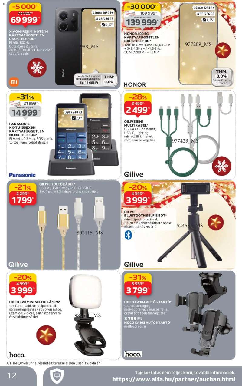 Auchan Elektronikai ajánlataink 12 oldal