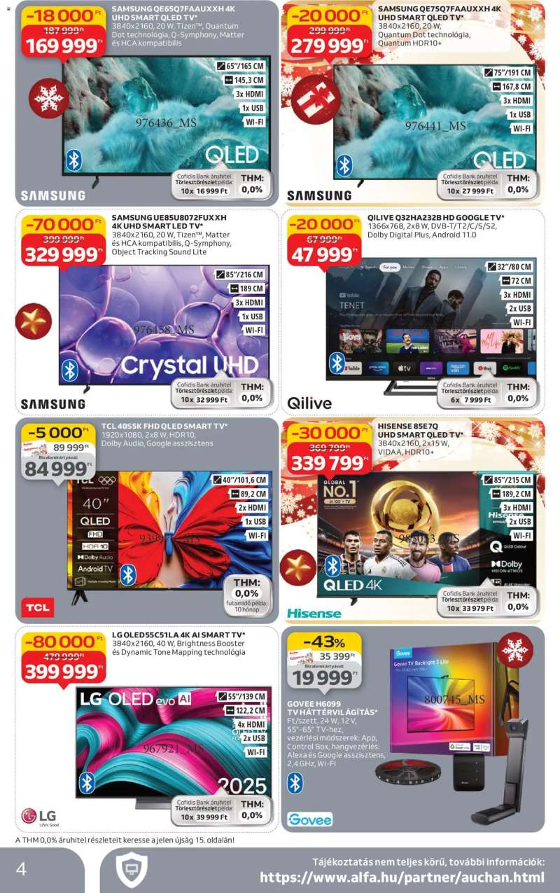 Auchan Elektronikai ajánlataink 4 oldal