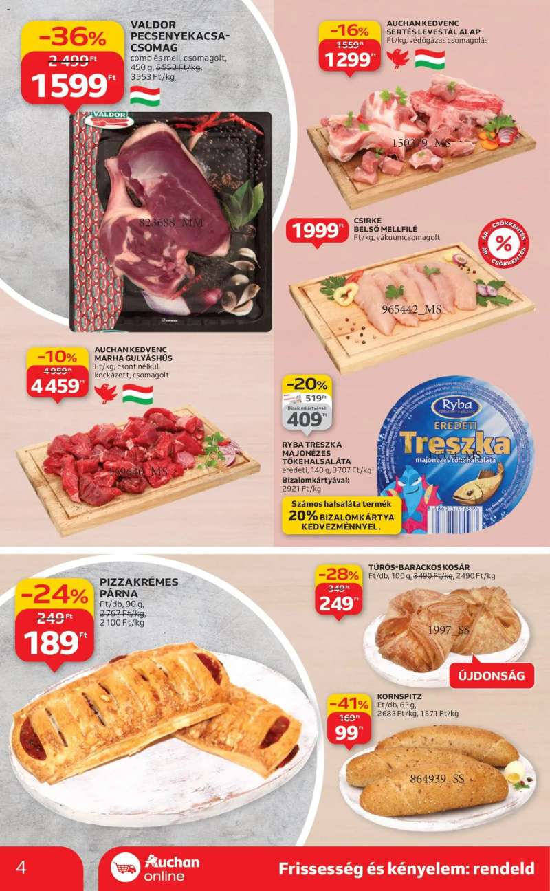 Auchan Szupermarket akciós újság 4 oldal