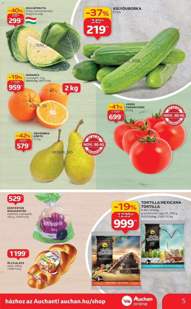 Auchan Szupermarket akciós újság 5 oldal