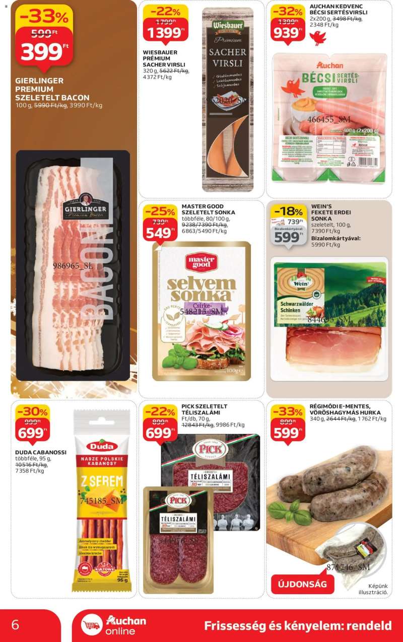 Auchan Szupermarket akciós újság 6 oldal