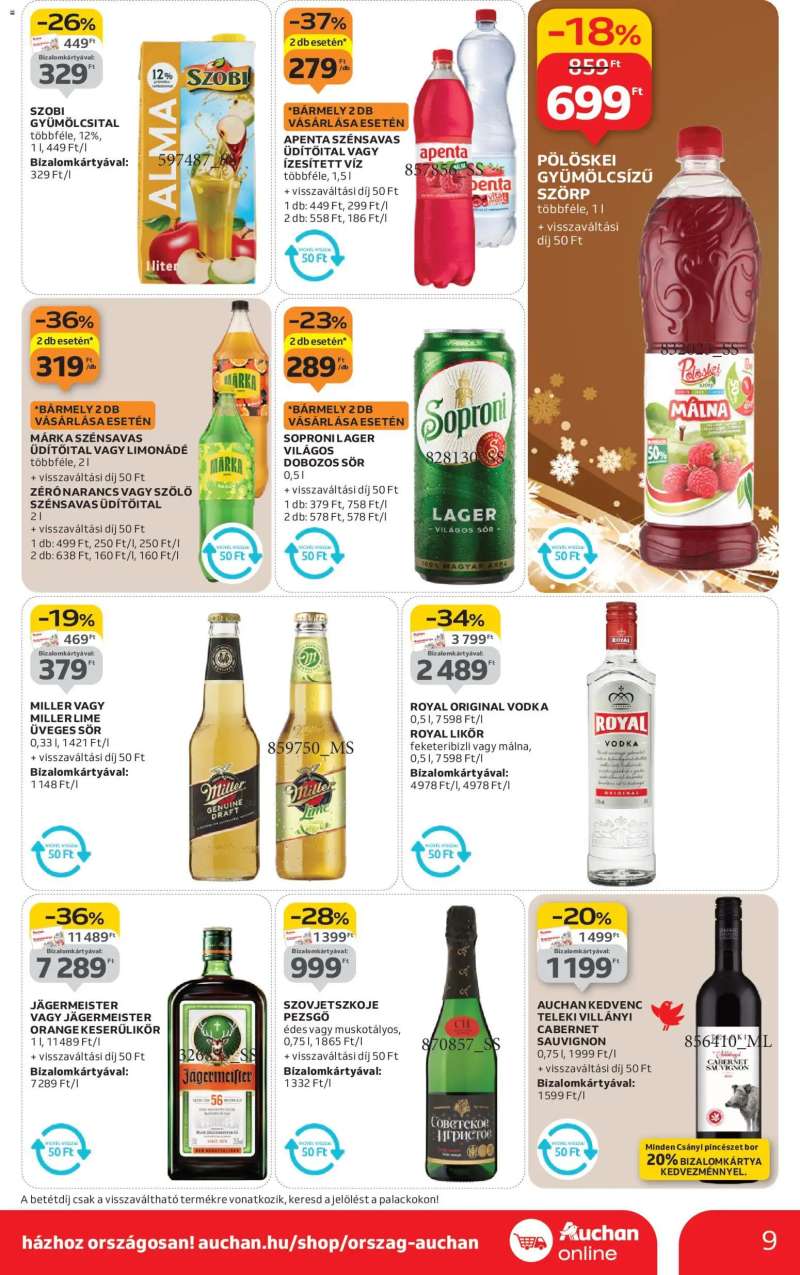 Auchan Szupermarket akciós újság 9 oldal