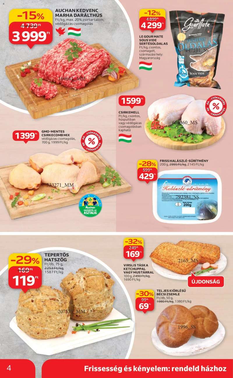 Auchan Szupermarket akciós újság 4 oldal