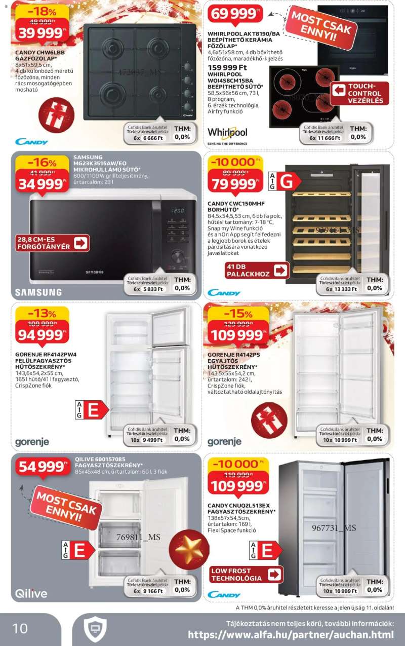 Auchan Háztartási Elektronika ajánlataink 10 oldal