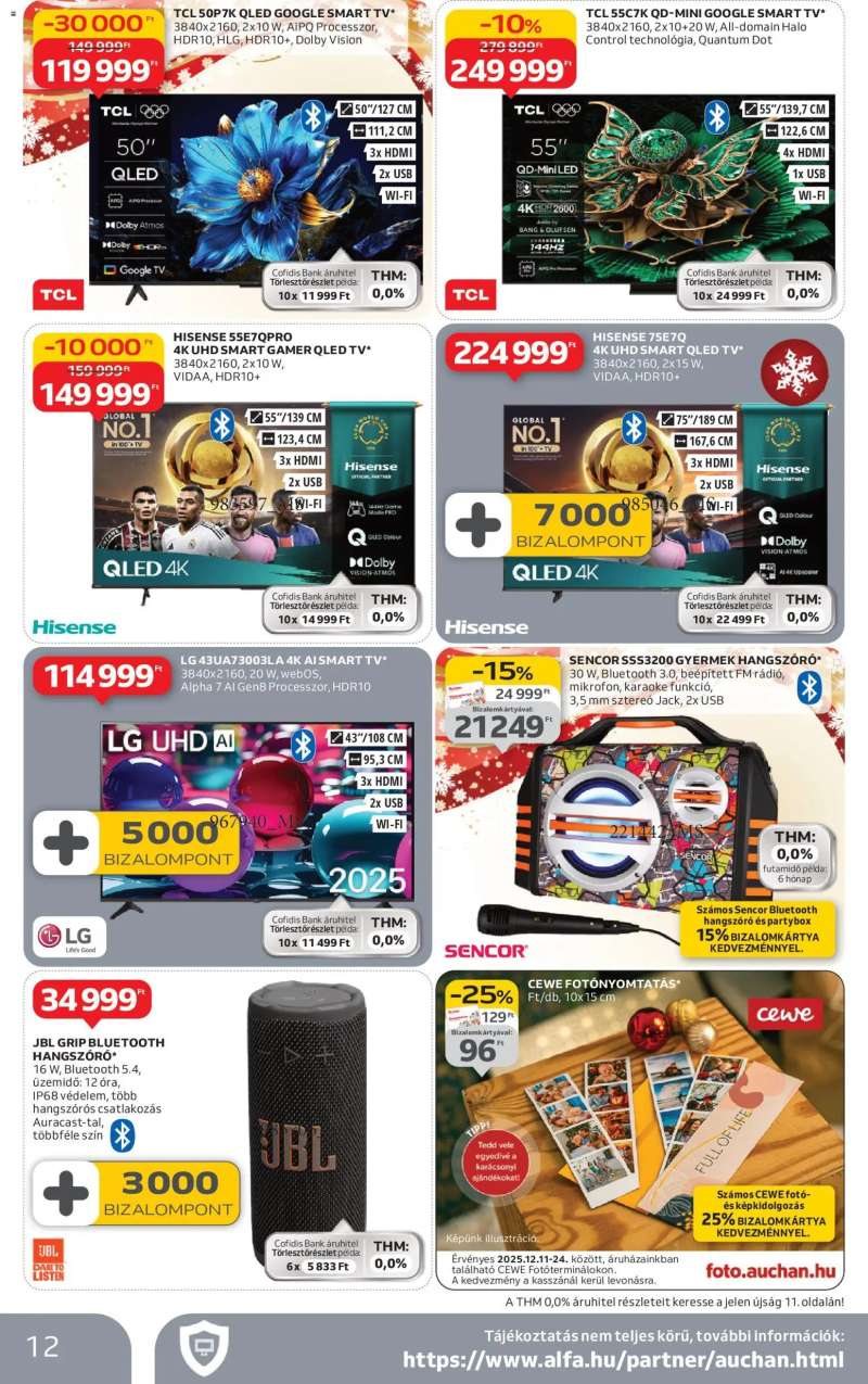 Auchan Háztartási Elektronika ajánlataink 12 oldal