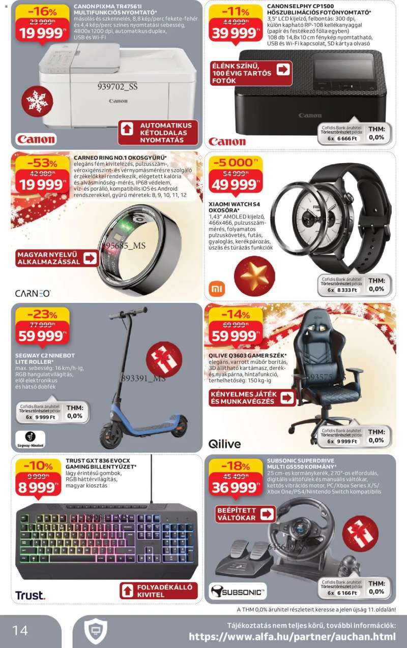 Auchan Háztartási Elektronika ajánlataink 14 oldal