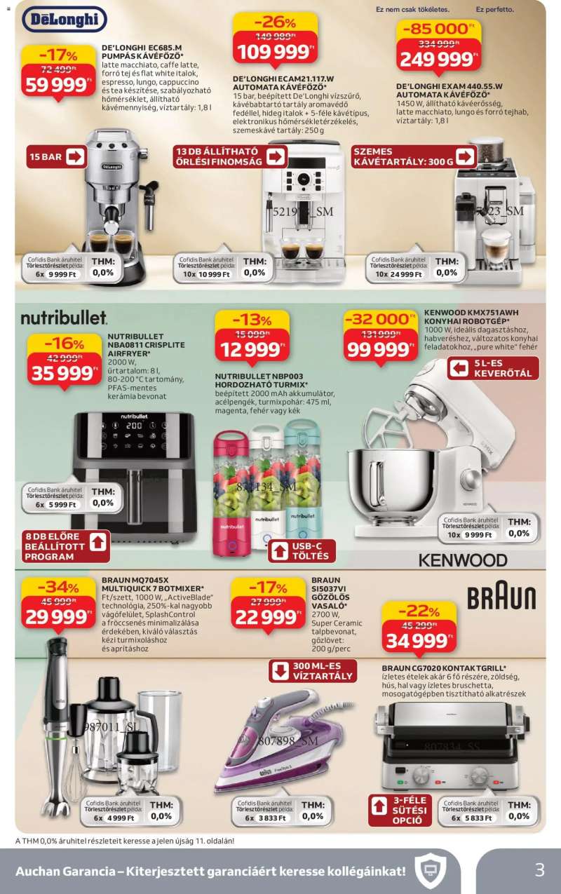 Auchan Háztartási Elektronika ajánlataink 3 oldal
