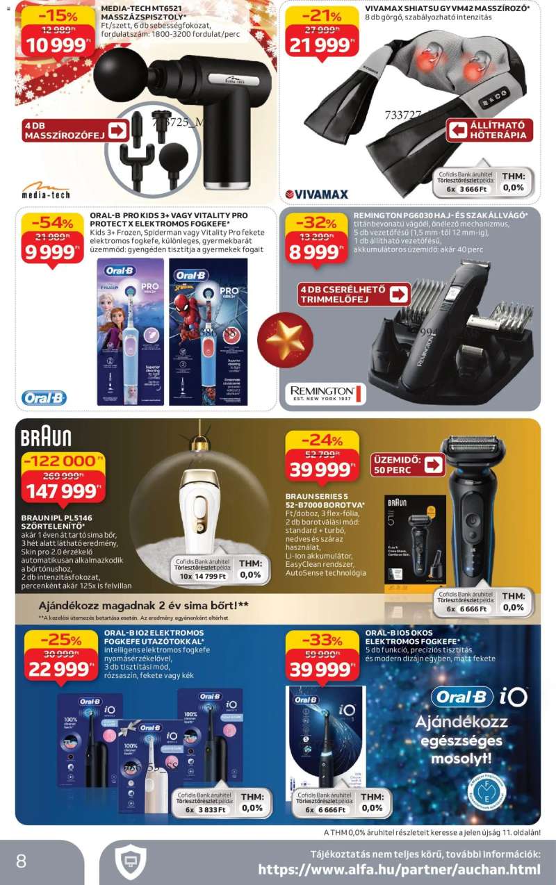 Auchan Háztartási Elektronika ajánlataink 8 oldal
