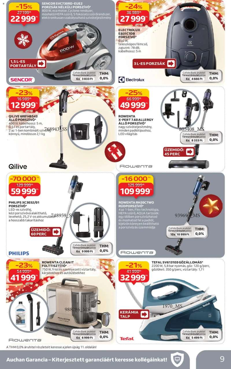 Auchan Háztartási Elektronika ajánlataink 9 oldal