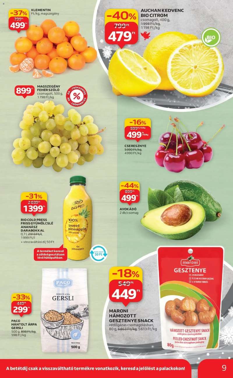 Auchan Auchan újság érvényessége 12.24.-ig 9 oldal