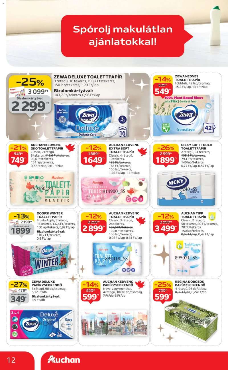 Auchan Fehér hetek hipermarket ajánlataink 12 oldal
