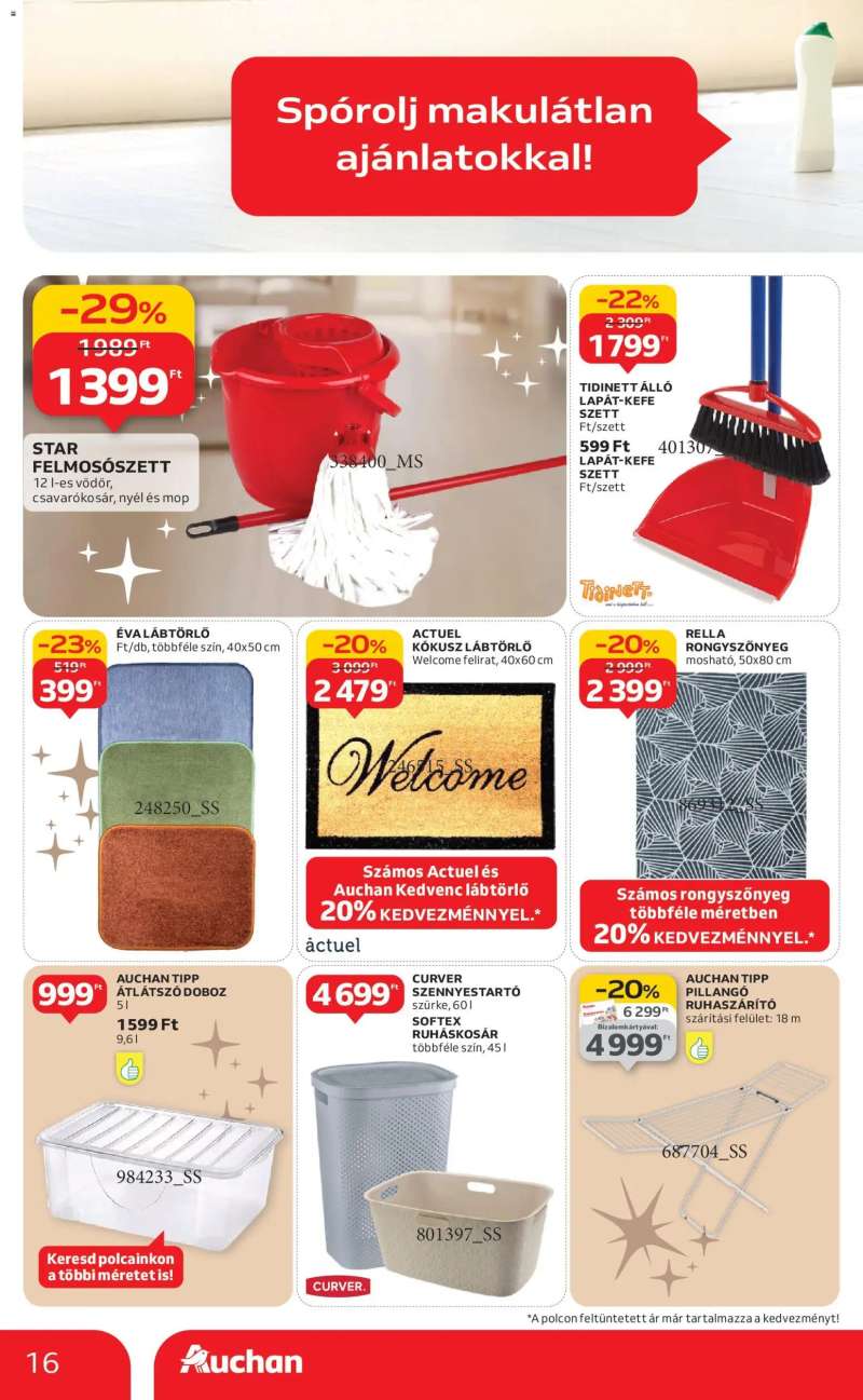 Auchan Fehér hetek hipermarket ajánlataink 16 oldal