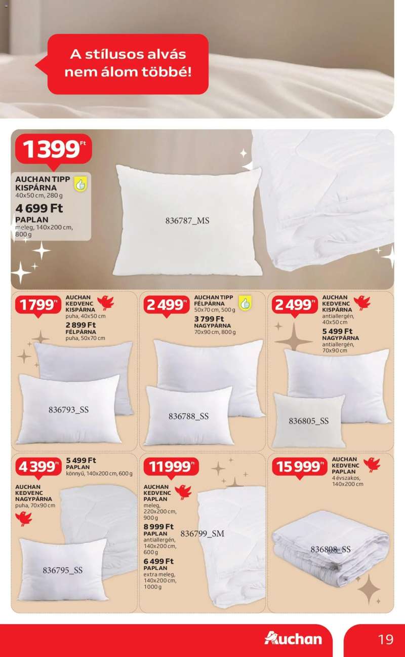 Auchan Fehér hetek hipermarket ajánlataink 19 oldal
