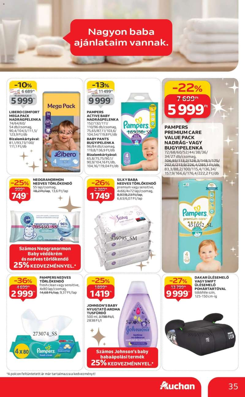 Auchan Fehér hetek hipermarket ajánlataink 35 oldal