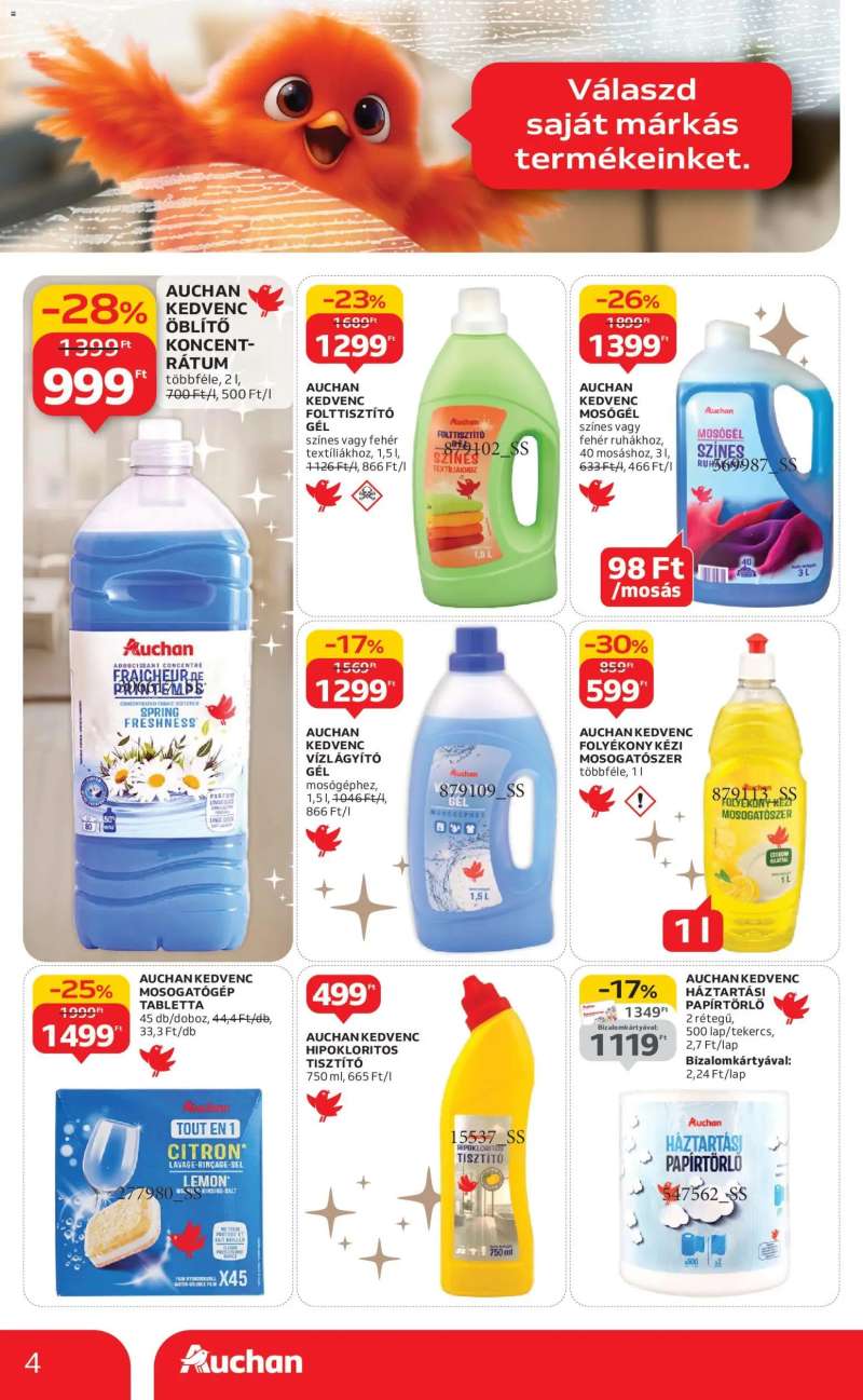 Auchan Fehér hetek hipermarket ajánlataink 4 oldal