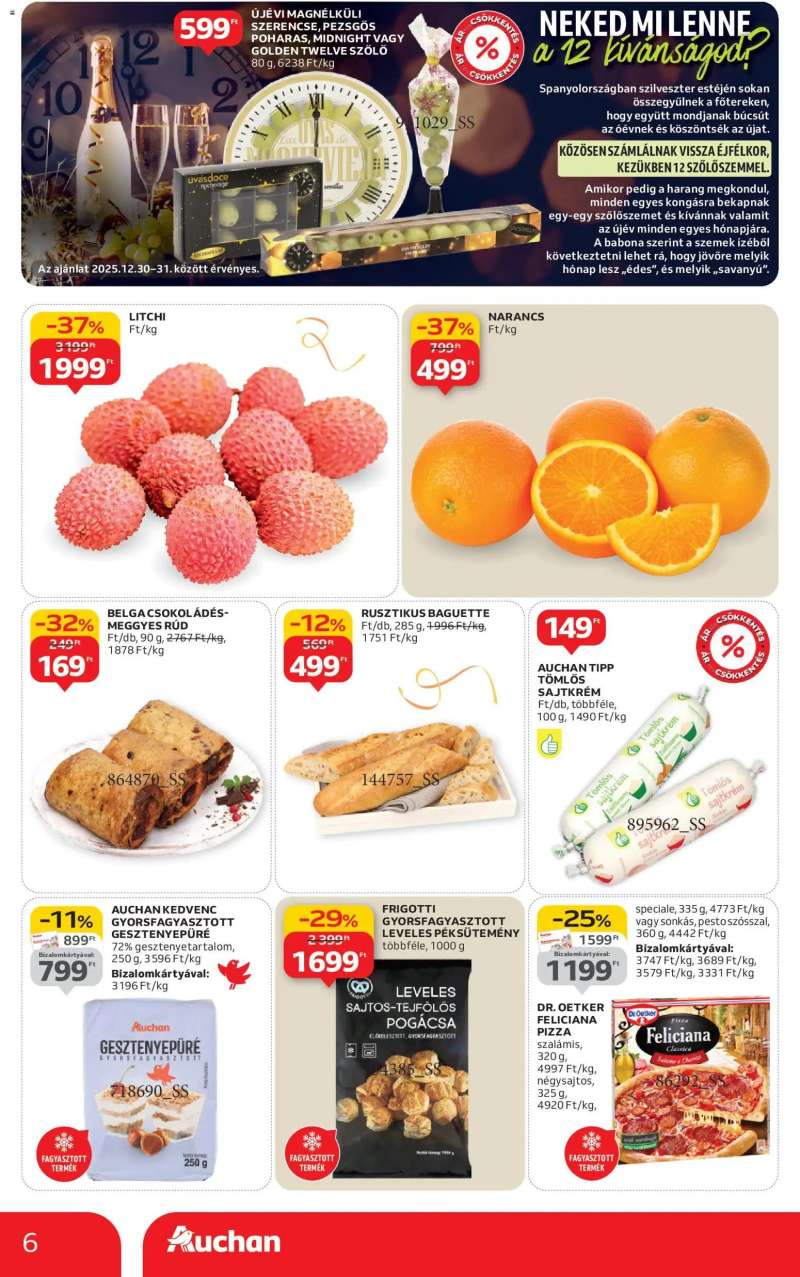 Auchan Szupermarket akciós újság 6 oldal