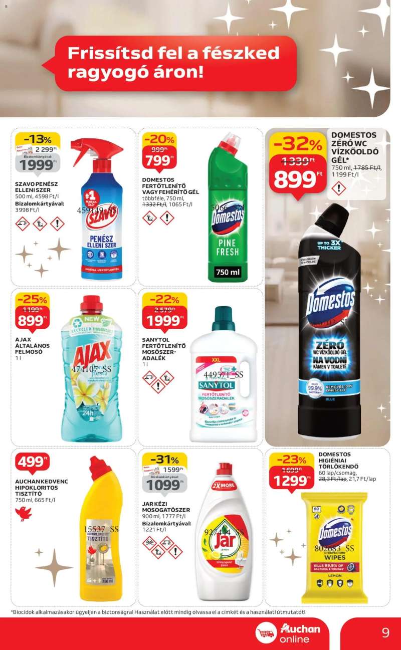 Auchan Szupermarket akciós újság 9 oldal