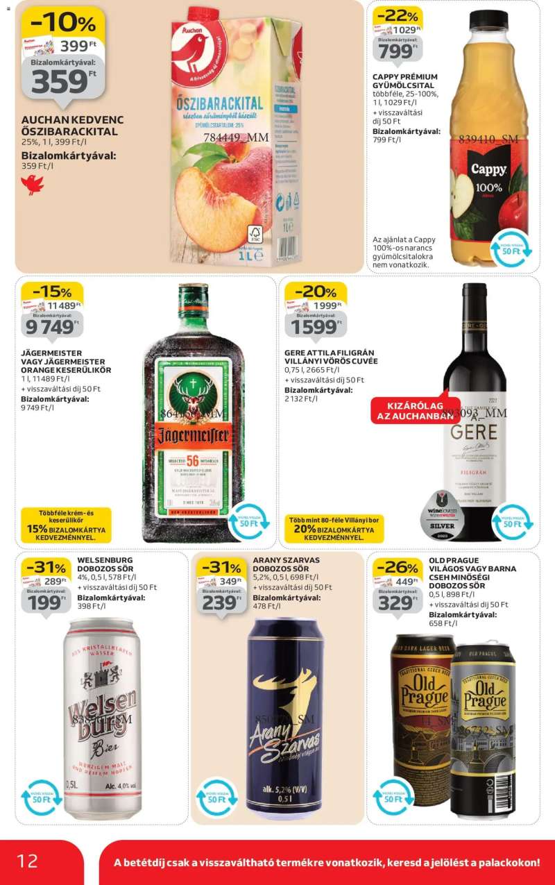 Auchan Szupermarket akciós újság 12 oldal