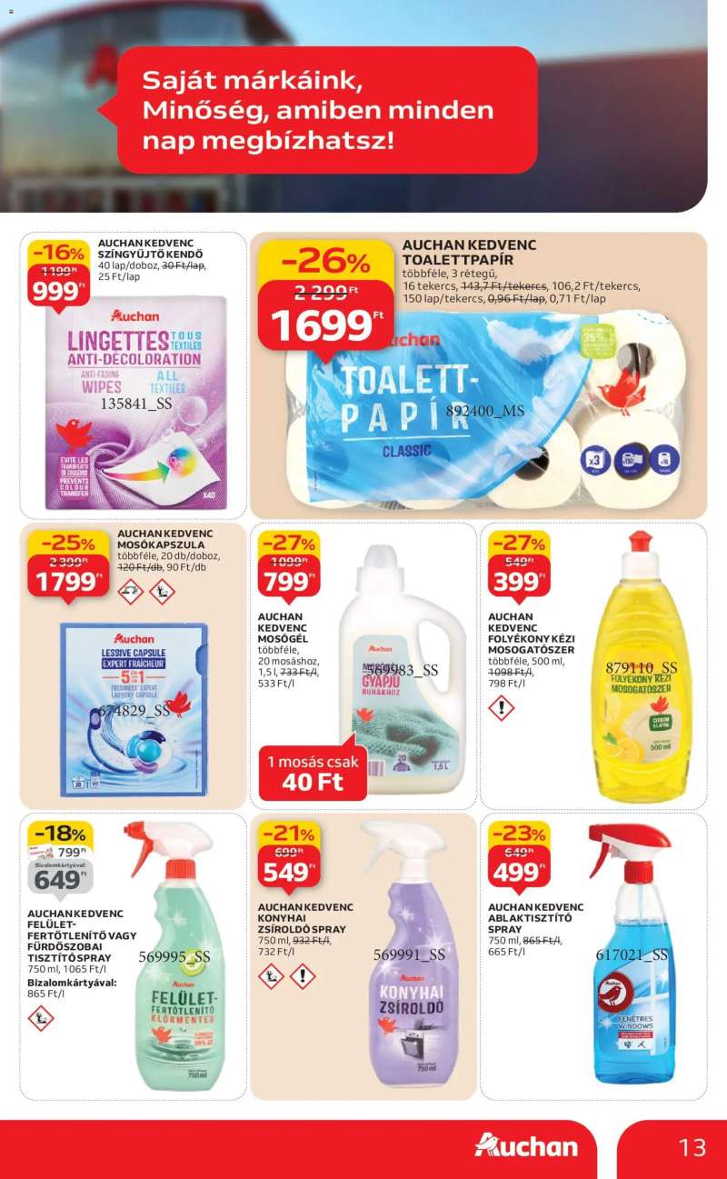 Auchan Saját márkás ajánlataink 13 oldal