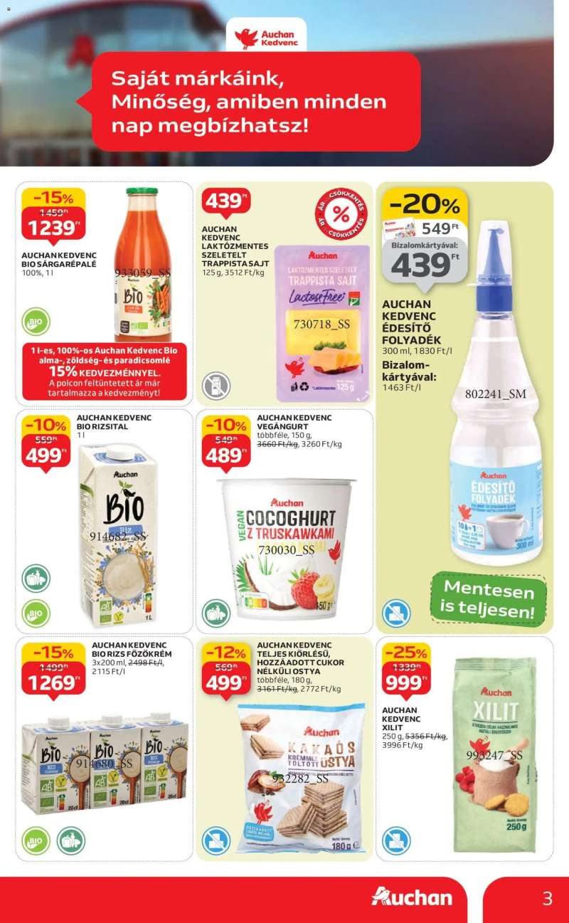 Auchan Saját márkás ajánlataink 3 oldal