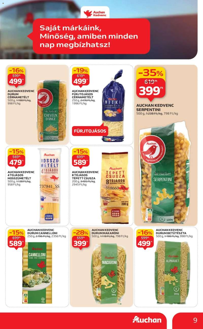 Auchan Saját márkás ajánlataink 9 oldal