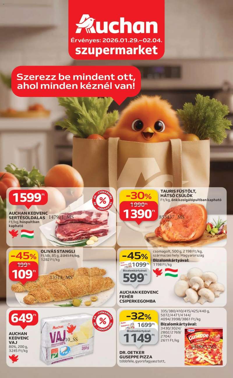 Auchan Szupermarket akciós újság 1 oldal