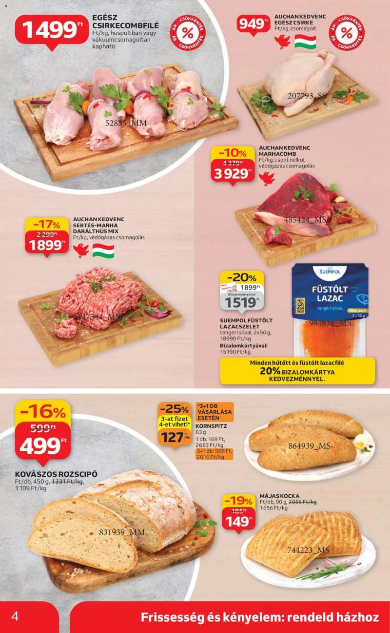 Auchan Szupermarket akciós újság 4 oldal