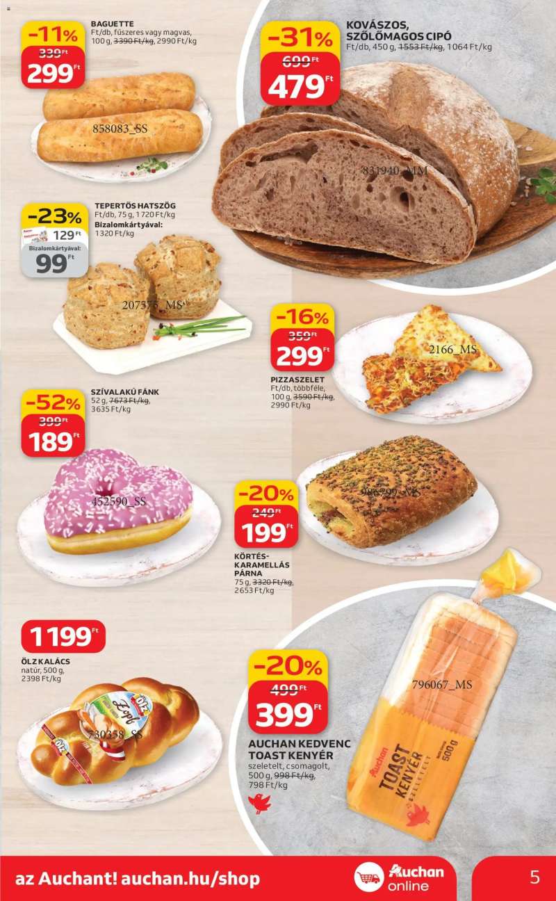 Auchan Szupermarket akciós újság 5 oldal