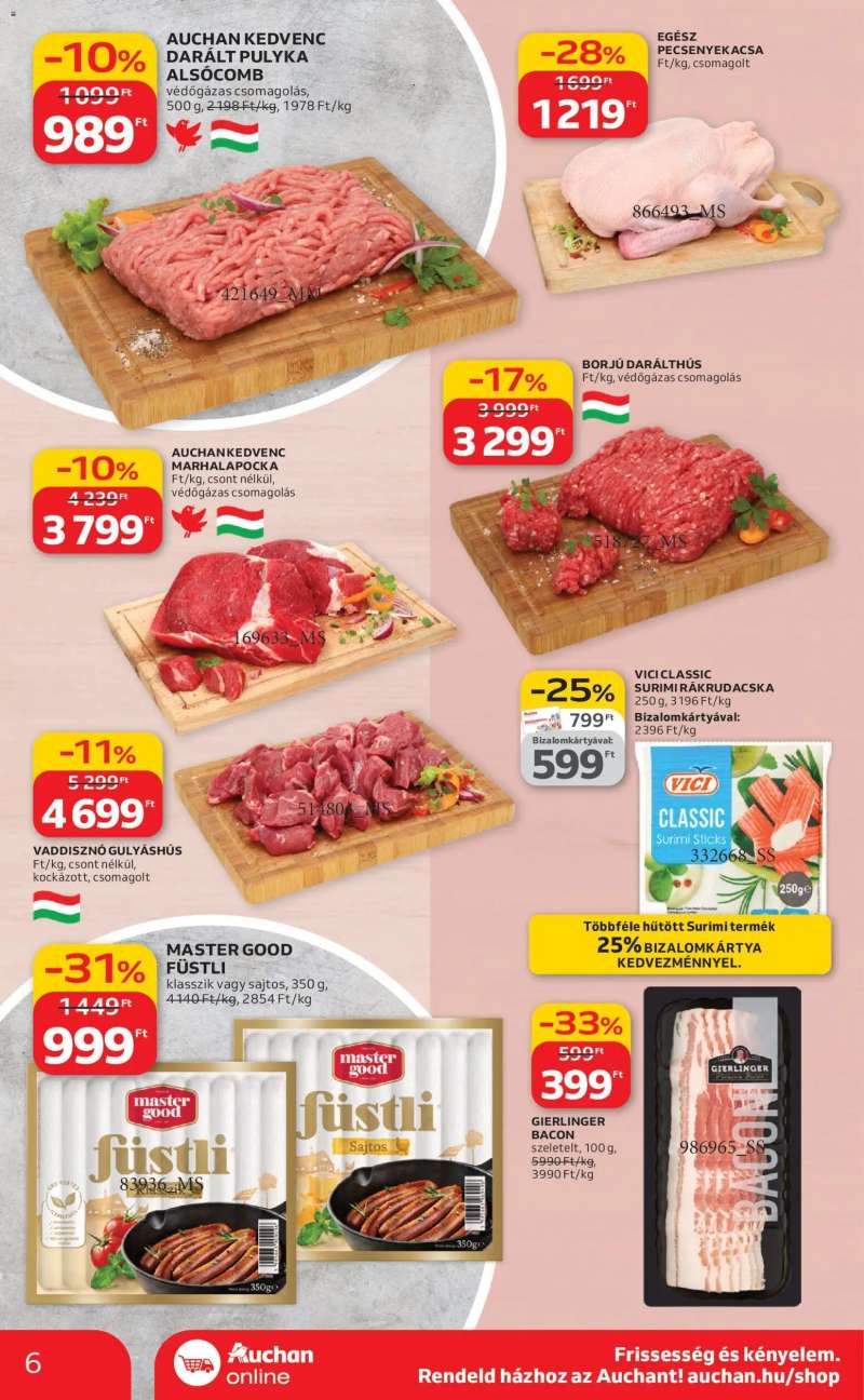 Auchan Szupermarket akciós újság 6 oldal