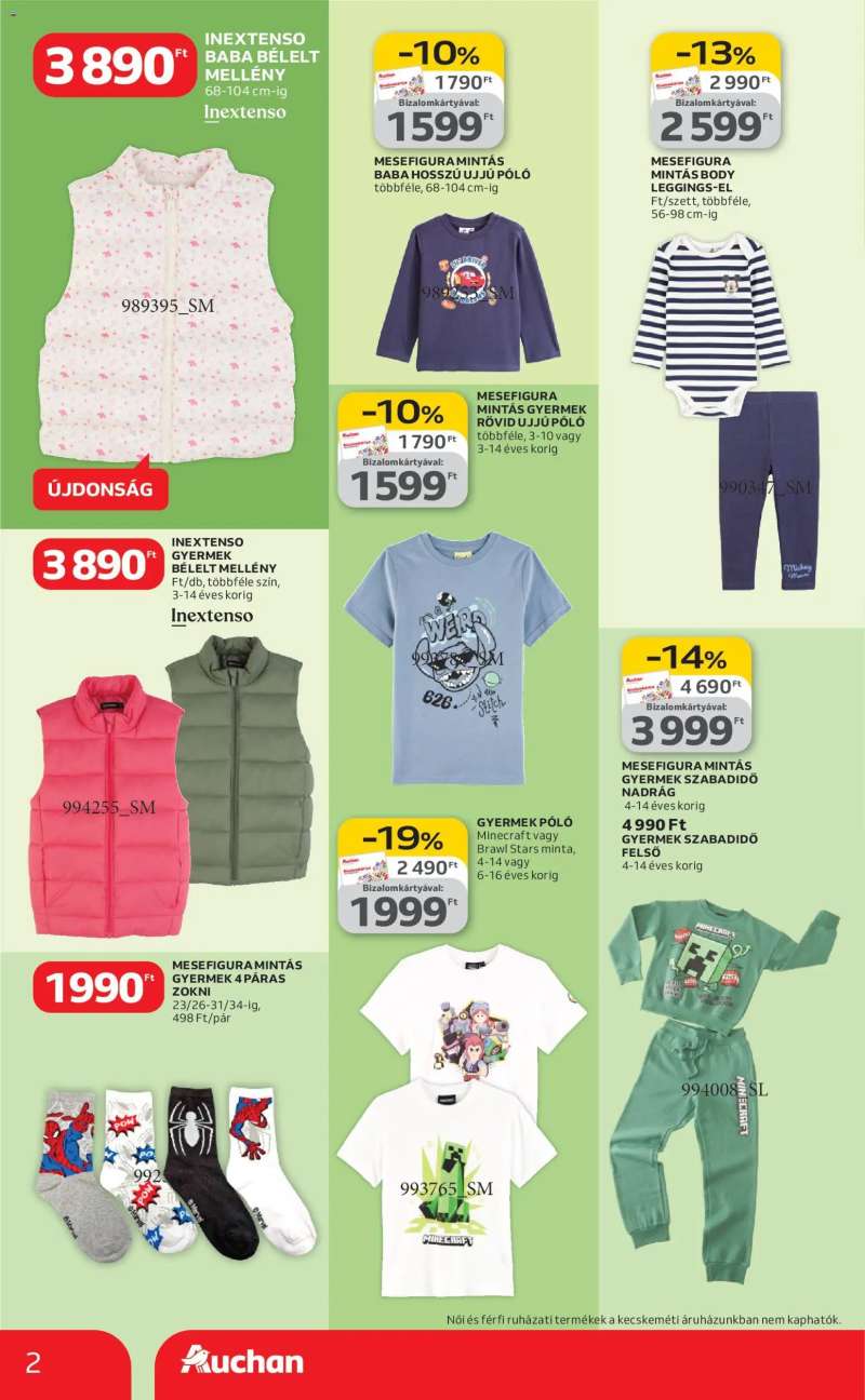 Auchan Textil ajánlataink 2 oldal