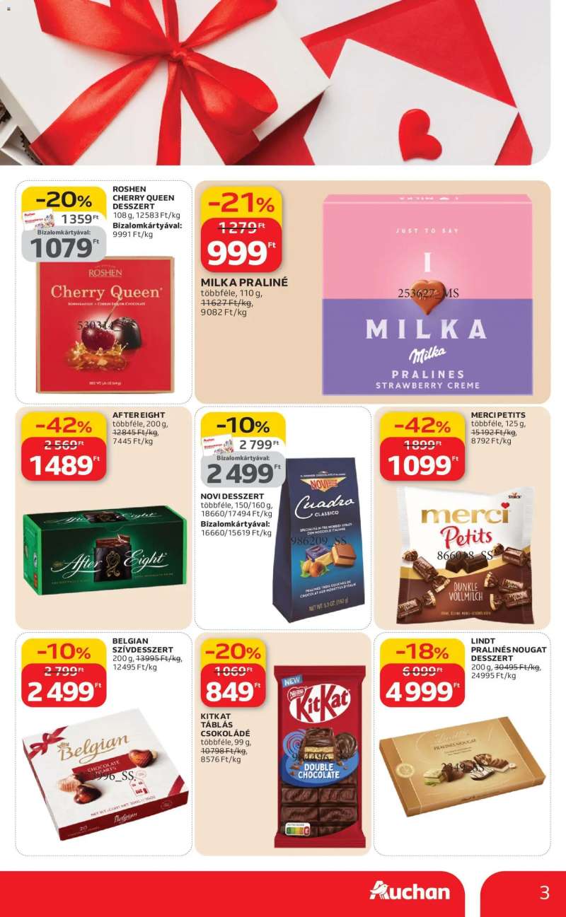 Auchan Valentin napi ajánlataink 3 oldal