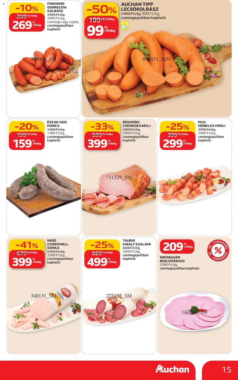 Auchan Szupermarket akciós újság 15 oldal