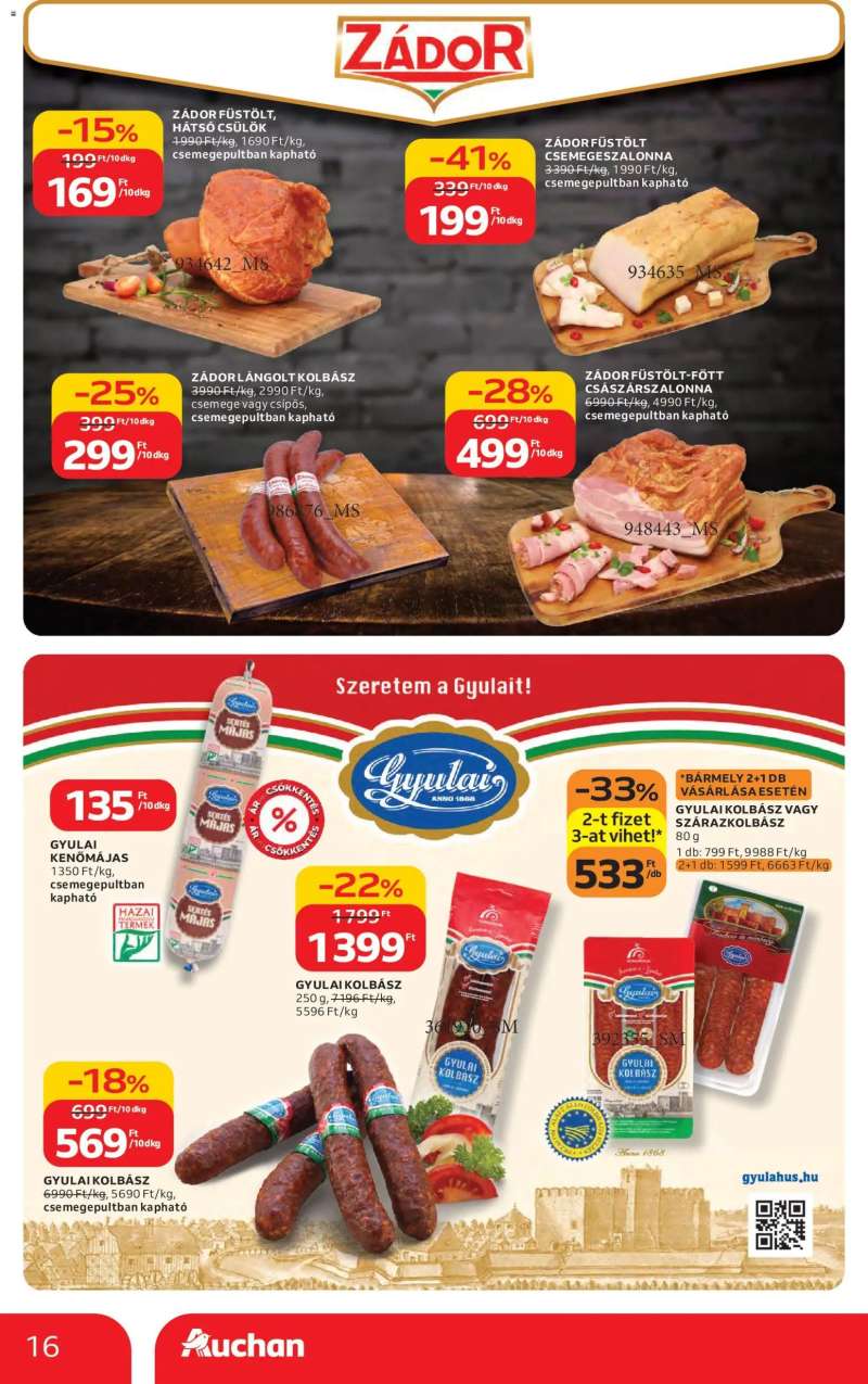 Auchan Szupermarket akciós újság 16 oldal