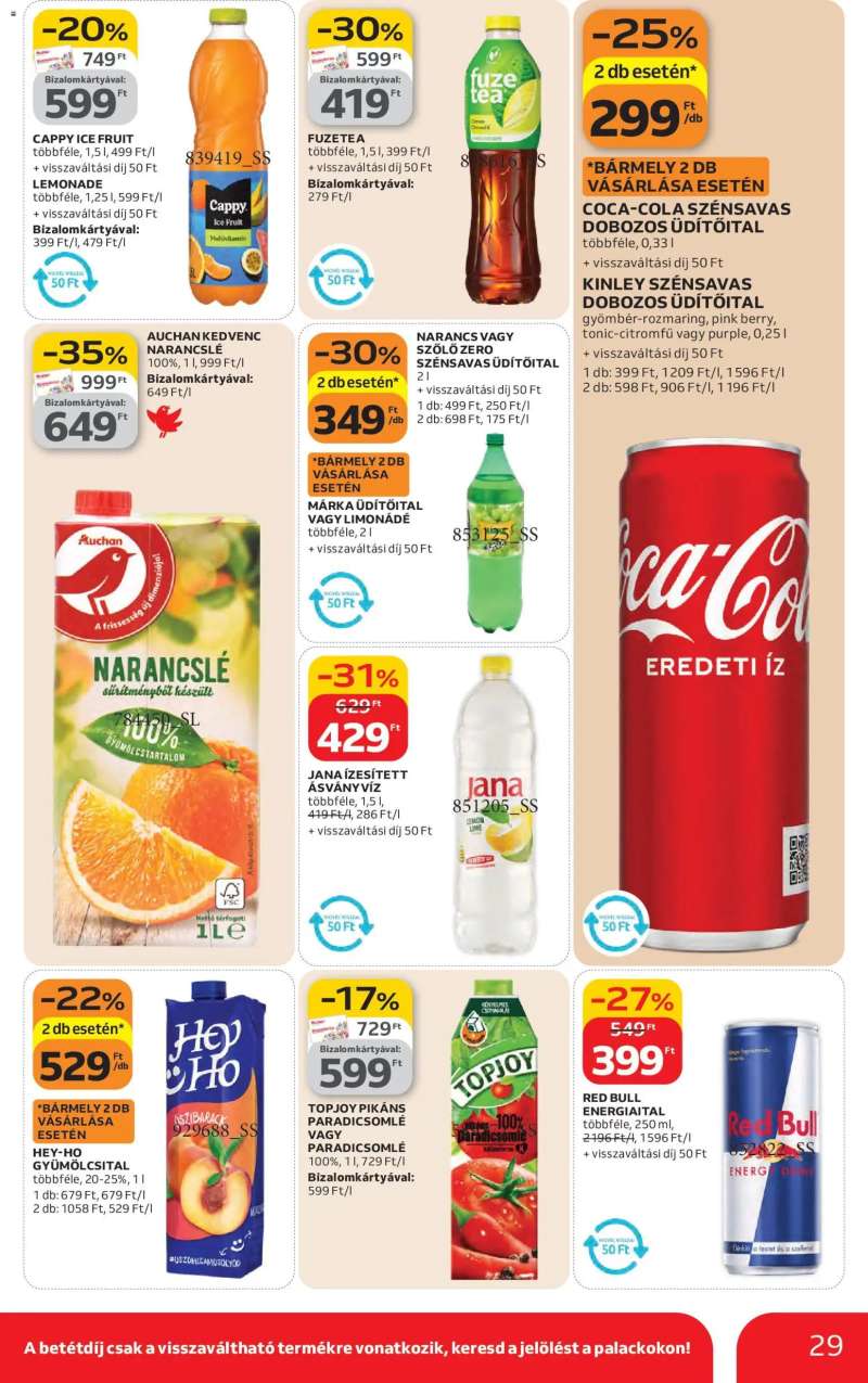 Auchan Szupermarket akciós újság 29 oldal