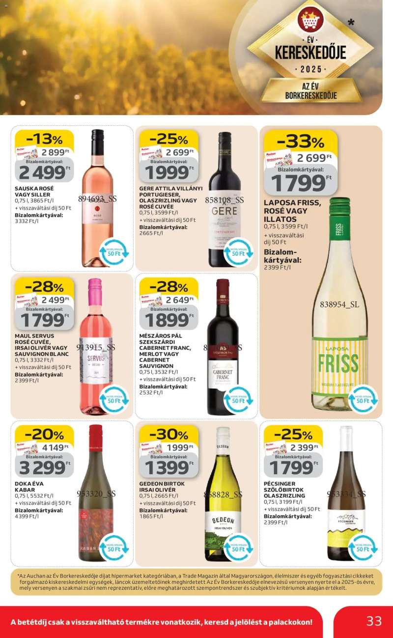Auchan Szupermarket akciós újság 33 oldal