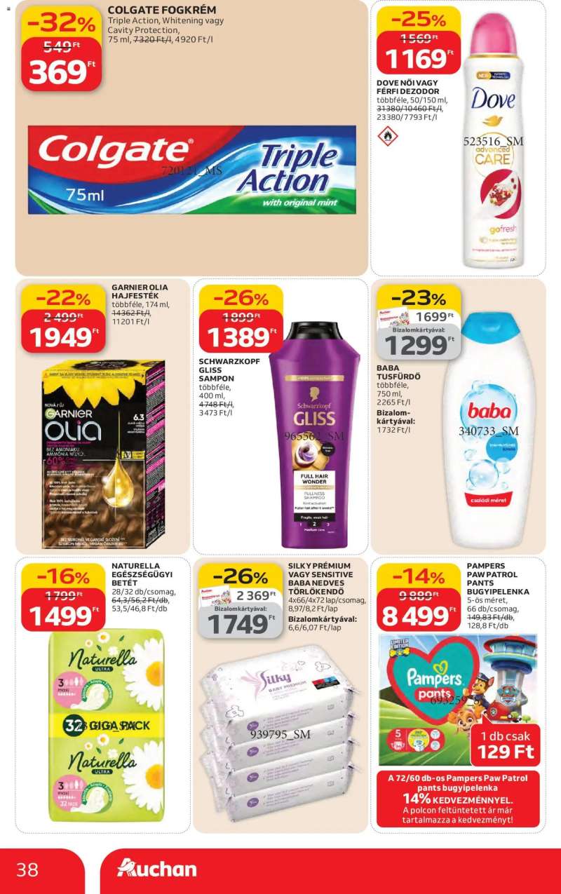 Auchan Szupermarket akciós újság 38 oldal