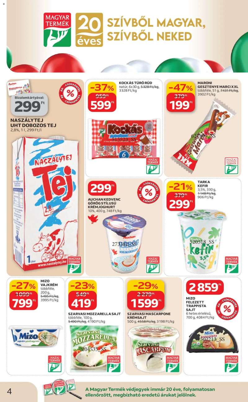 Auchan Szupermarket akciós újság 4 oldal
