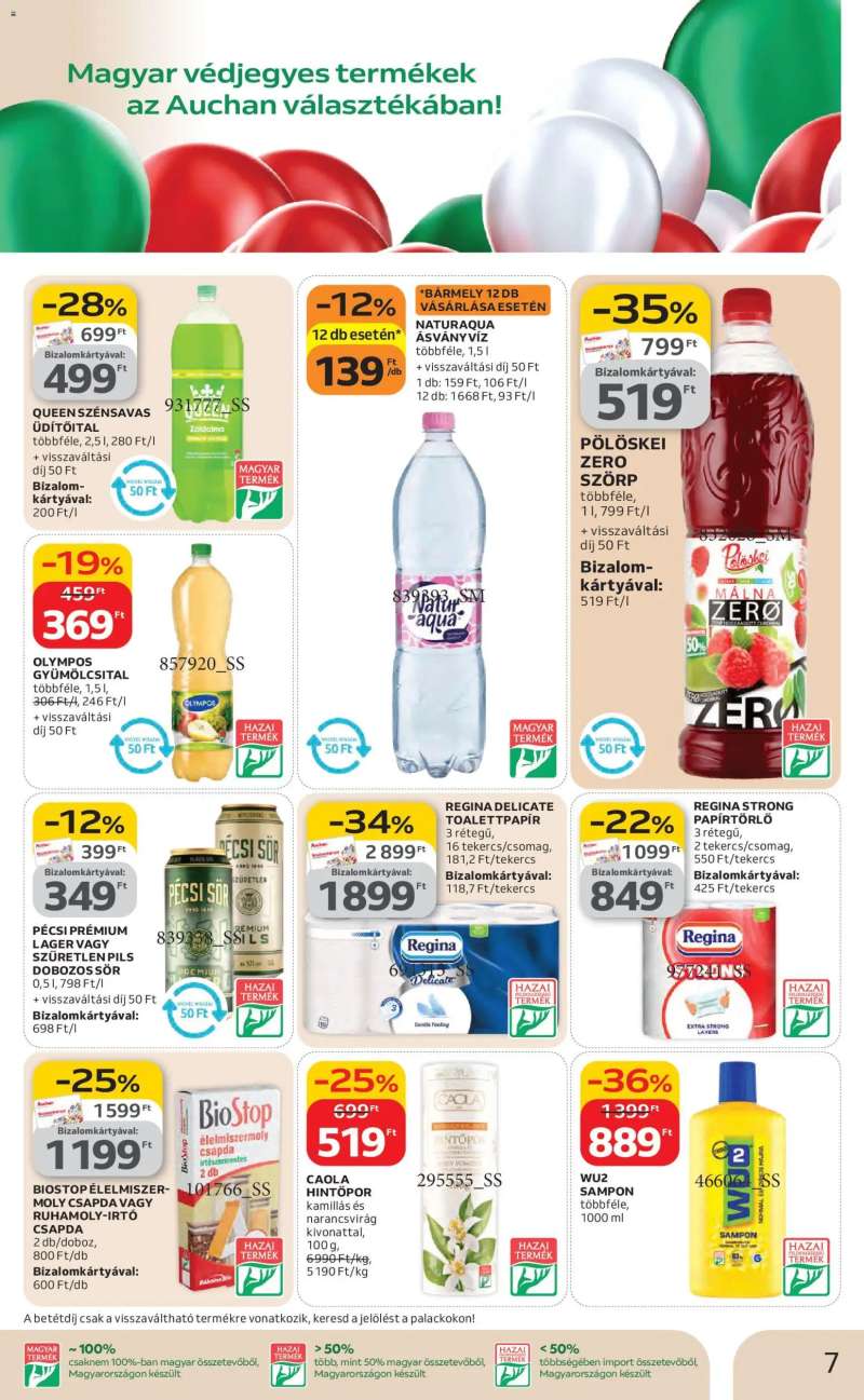 Auchan Szupermarket akciós újság 7 oldal